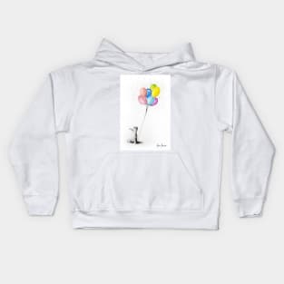 The French Bulldog and The Balloons Kids Hoodie